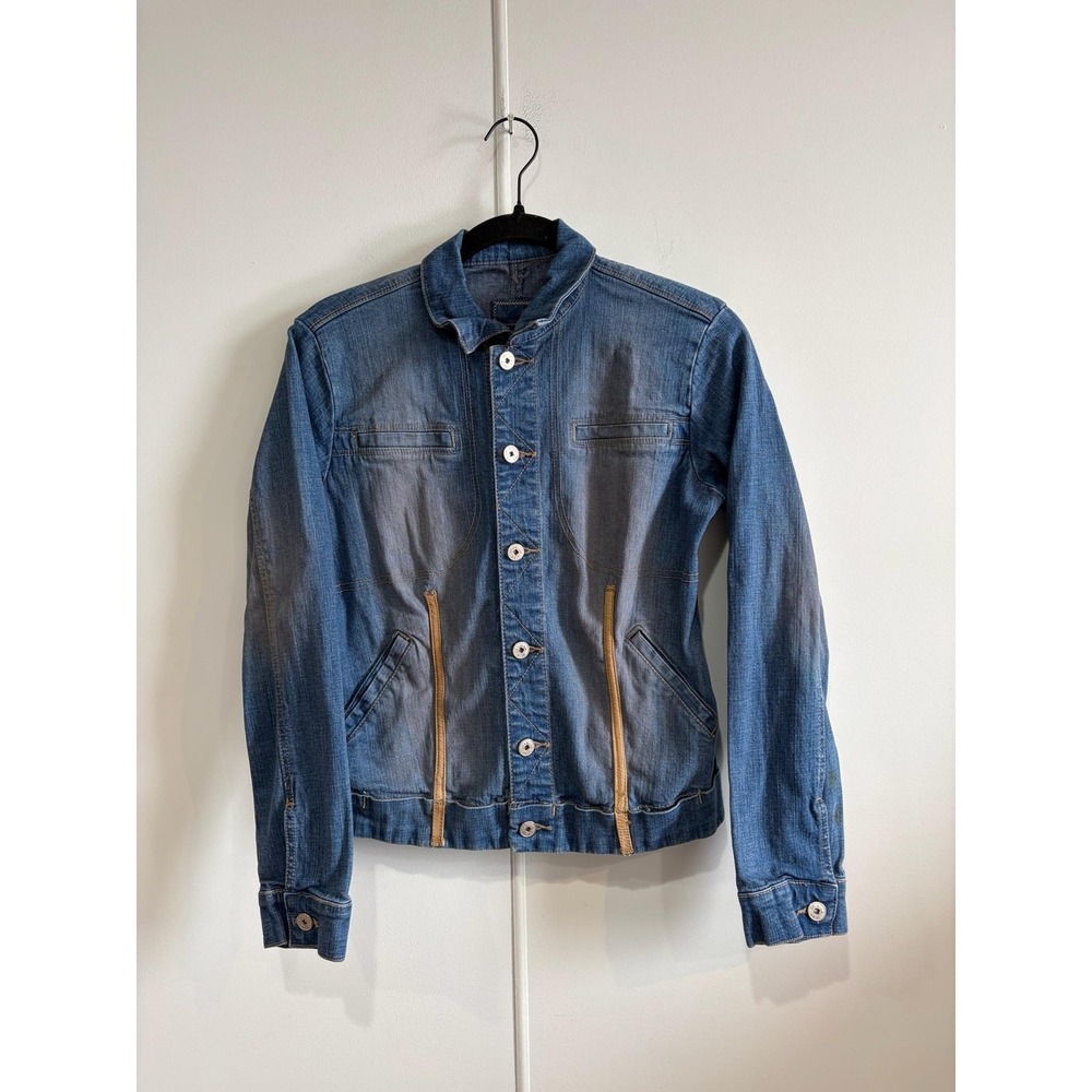 Vintage Marithe Francois Girbaud Jacket Womens Small Blue Denim Button Front Y2K